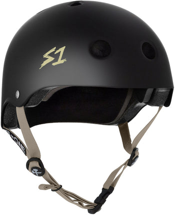 S1 Helmet Co - Lifer Helmet -  Black Matte / Tan Straps