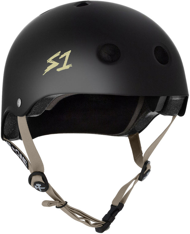 S1 Helmet Co - Lifer Helmet -  Black Matte / Tan Straps
