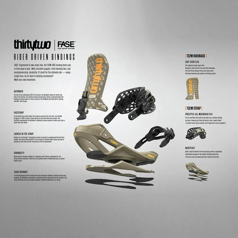ThirtyTwo - Fase® Snowboard Binding 2026 – Board Of Missoula