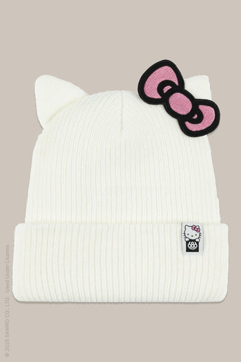686 - Girl's Hello Kitty Beanie - White