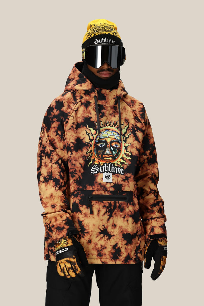 686 - Mens Waterproof Hoodie - Sublime Orange Tie Dye – Board Of