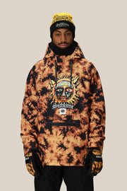686 - Mens Waterproof Hoodie - Sublime Orange Tie Dye