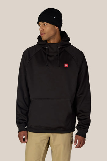 686 - Mens Bonded Fleece Hoody - Black Red