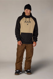686 - Mens Bonded Fleece Hoody - Khaki Colorblock