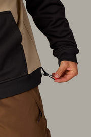 686 - Mens Bonded Fleece Hoody - Khaki Colorblock