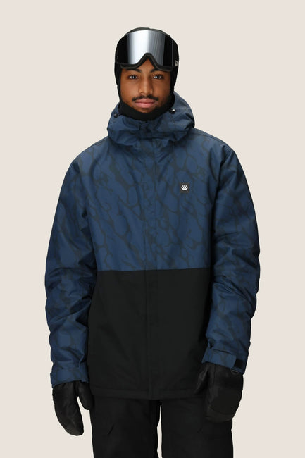 686 - Foundation Insulated Jacket - Navy Fractured Colorblock - Board Of Missoula