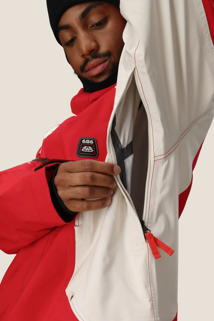686 - 2002 X3 Jacket - True Red Colorblock – Board Of Missoula