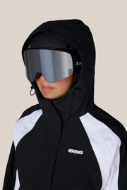 686 - Womens Hologram Shell Jacket - Black White Colorblock