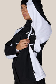 686 - Womens Hologram Shell Jacket - Black White Colorblock
