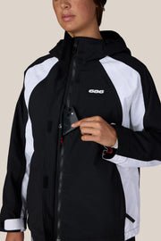 686 - Womens Hologram Shell Jacket - Black White Colorblock