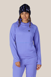 686 - Womens Mission Grid Fleece Hoody - Alpenglow Blue