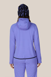 686 - Womens Mission Grid Fleece Hoody - Alpenglow Blue