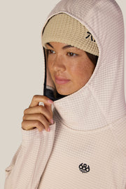 686 - Womens Mission Grid Fleece Hoody - Limestone