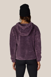 686 - Womens Sherpa Hoodie - Black Plum