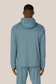 686 - Mens Mission Grid Raglan Hoodie - Pale Firn