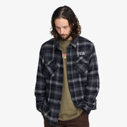 1910 - Burslem Flannel Button Up Shirt - Charcoal