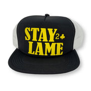 Lowcard - Stay Lame Mesh Hat - Black / White