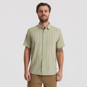 Roark - Bless Up Breathable Stretch Shirt - Sage Stripe - Board Of Missoula
