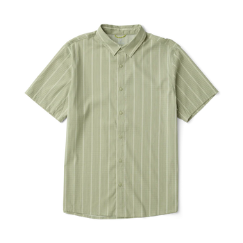 Roark - Bless Up Breathable Stretch Shirt - Sage Stripe - Board Of Missoula