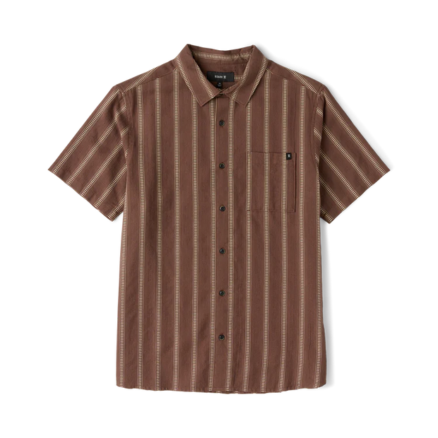 Roark - Crosswinds Woven Button Up Shirt - Coco Bean