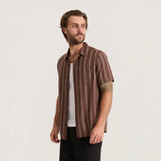 Roark - Crosswinds Woven Button Up Shirt - Coco Bean