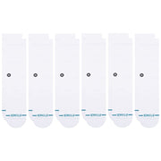 Stance - Core 6 Pack Crew Sock - White