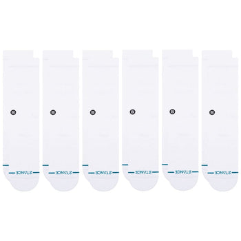 Stance - Core 6 Pack Crew Sock - White