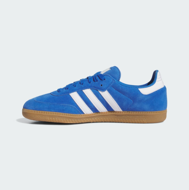 adidas Samba ADV Shoes - Unisex - Blue Bird / Cloud White / Gold