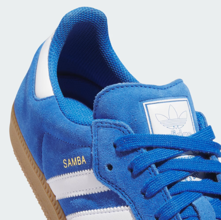 adidas gazelle silver green womens adidas Samba ADV Shoes - Unisex - Blue Bird / Cloud White / Gold
