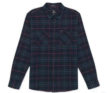 Volcom - Netastone Long Sleeve Flannel - Navy - Board Of Missoula