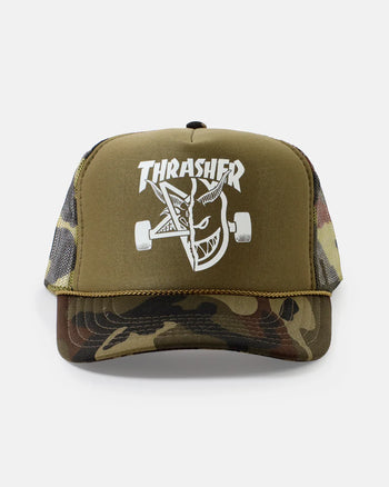 Thrasher - Spitfire Thrash & Burn Trucker Hat - Camo - Board Of Missoula