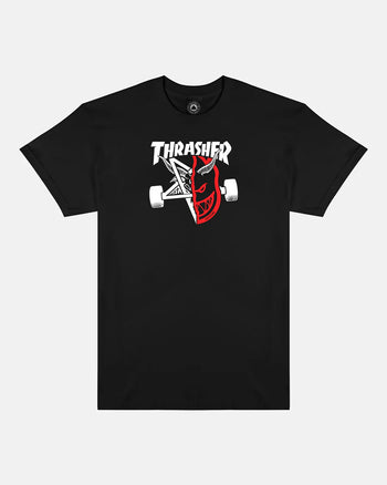 Thrasher - Spitfire Thrash & Burn T-Shirt - Black - Board Of Missoula