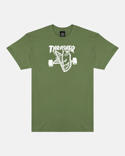 Thrasher - Spitfire Thrash & Burn T-Shirt - Military Green - Board Of Missoula