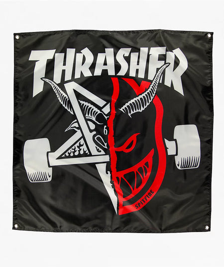 Thrasher - Spitfire Thrash & Burn Banner - Board Of Missoula