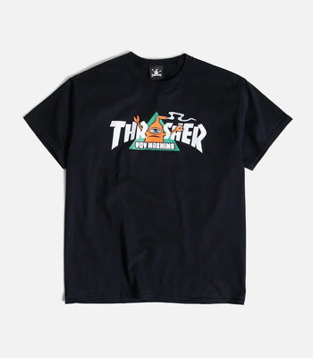 Thrasher x Toy Machine - Vortex T-Shirt - Black