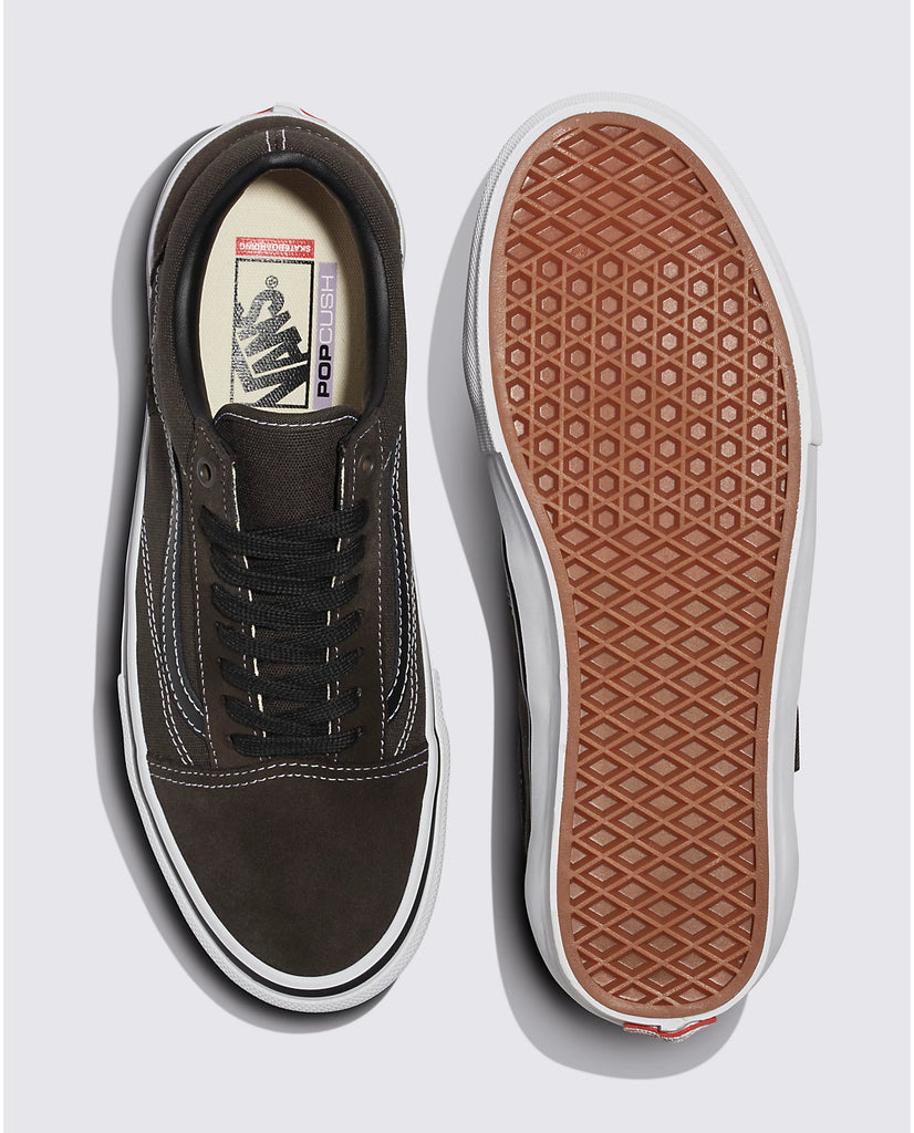 【VANS】SKATE AUTHENTIC SUEDE BROWN/黒ソル★急いで VANS SKATE OLD SKOOL HAIRY SUEDE / BLACK/BURGUNDY（バンズ