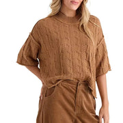 Volcom - Oversized Cable Sweater - Camel