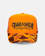 Thrasher - Wet Paint Trucker Hat - Orange Camo