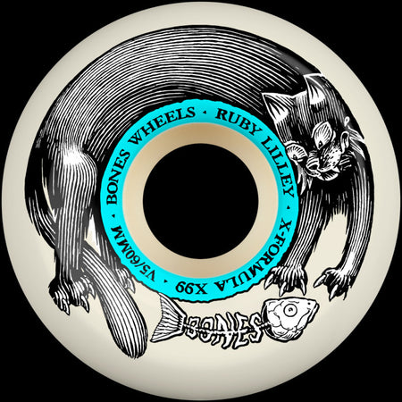 Bones - Lilley Black Cat X-Formula v5 Sidecuts 99a Wheels - 60mm