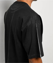 Welcome - Archangel Knit T-Shirt Overprint - Black / White