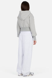Dime - Cropped Zip Hoodie - Heather Grey