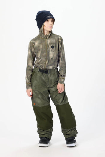 Airblaster - Youth Boss Snowboard Pant 2027 - Olive Grid