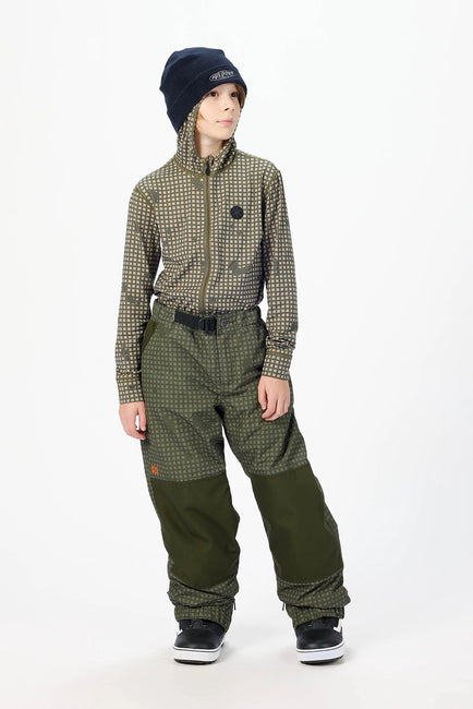 Airblaster - Youth Boss Snowboard Pant 2027 - Olive Grid