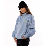 Howl - Corduroy Half Zip - Uniform Blue