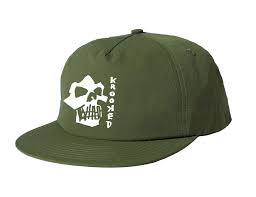 Krooked - Skulls Snapback Hat - Olive