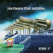 Lurpiv - 1" Stud Hardware - Black