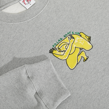 Polar Skate Co. - Shy Bow Crewneck Sweatshirt - Heather Grey