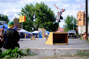 We know the real name of this trick but do you? Thane Morin being captured by the ever"slick" Harrison Gayton at the Hip Strip Block Party, August 2023 in Missoula.