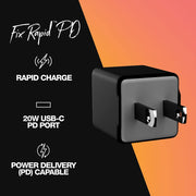 Skullcandy - Fix Rapid Wall Charger 20W - Black/Orange