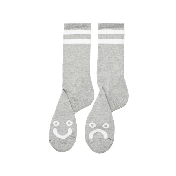 Polar - Happy Sad Socks - Heather Grey